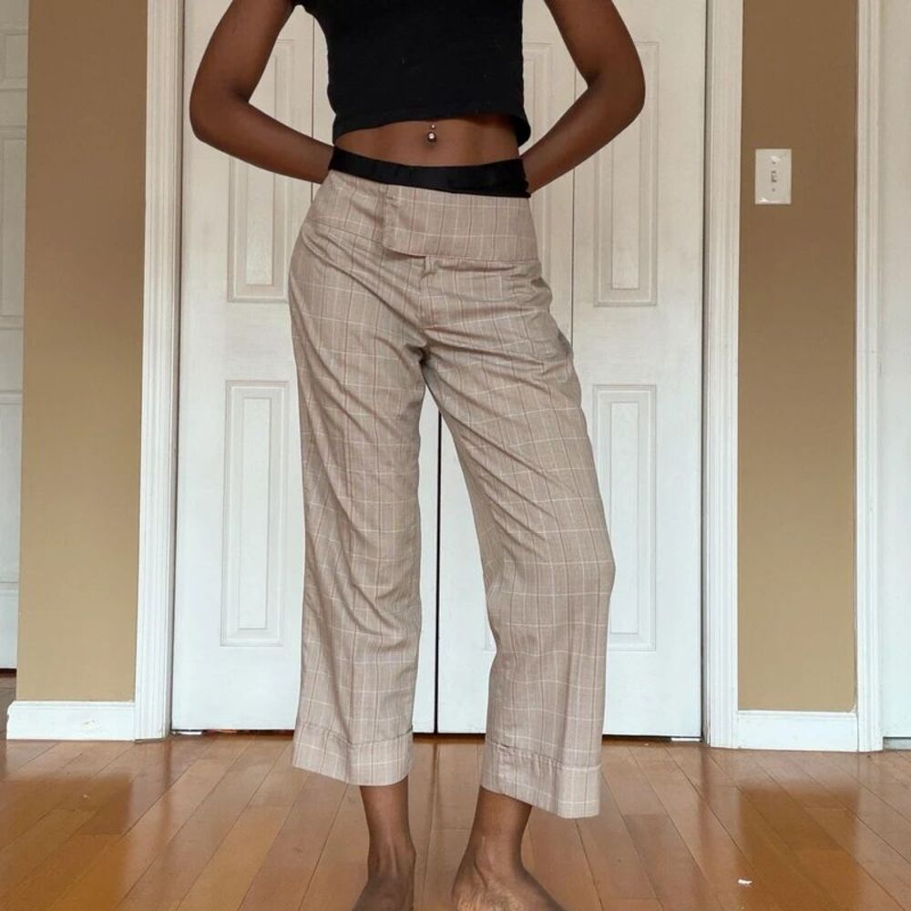 Spring Street Plaid Cropped Trousers | Size M